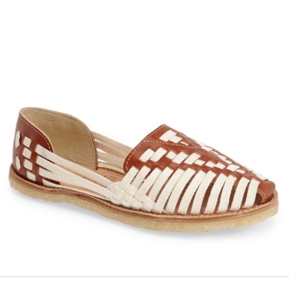 toms cognac leather huarache sandal